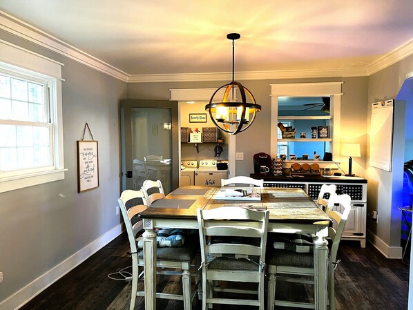 Dining - SC Farmstead Cottage with modern amenities, farm views, and equine visitors (Belton)