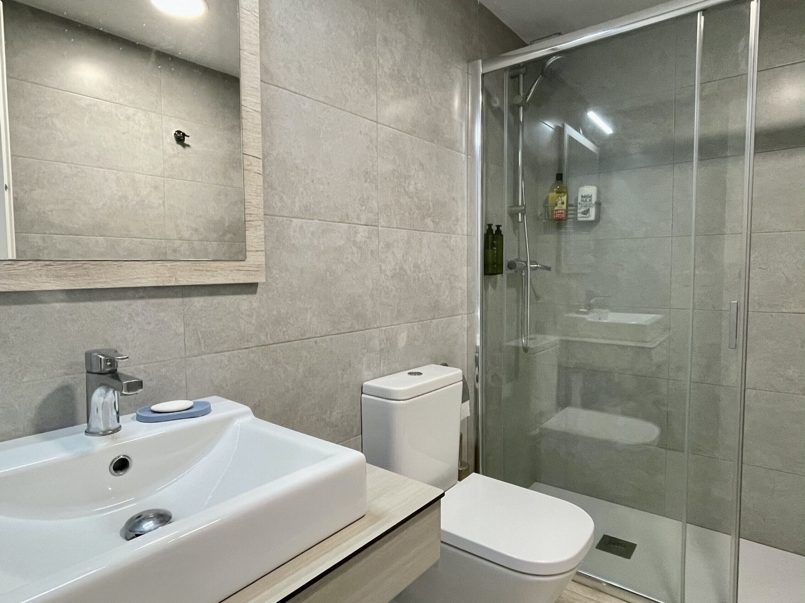 Shower, hair dryer