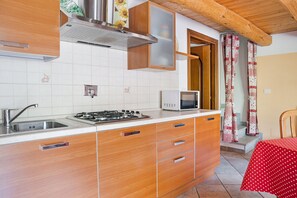Kühlschrank, Mikrowelle, Herdplatte, Geschirrspüler
