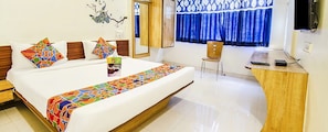 Deluxe kamer | Lakens van Egyptisch katoen, luxe beddengoed, een kluis op de kamer