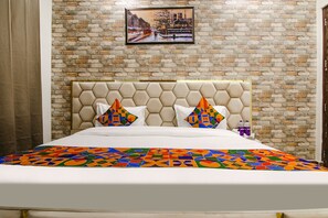 Phòng Deluxe | Bộ trải giường bằng vải cotton Ai Cập, bộ đồ giường cao cấp 