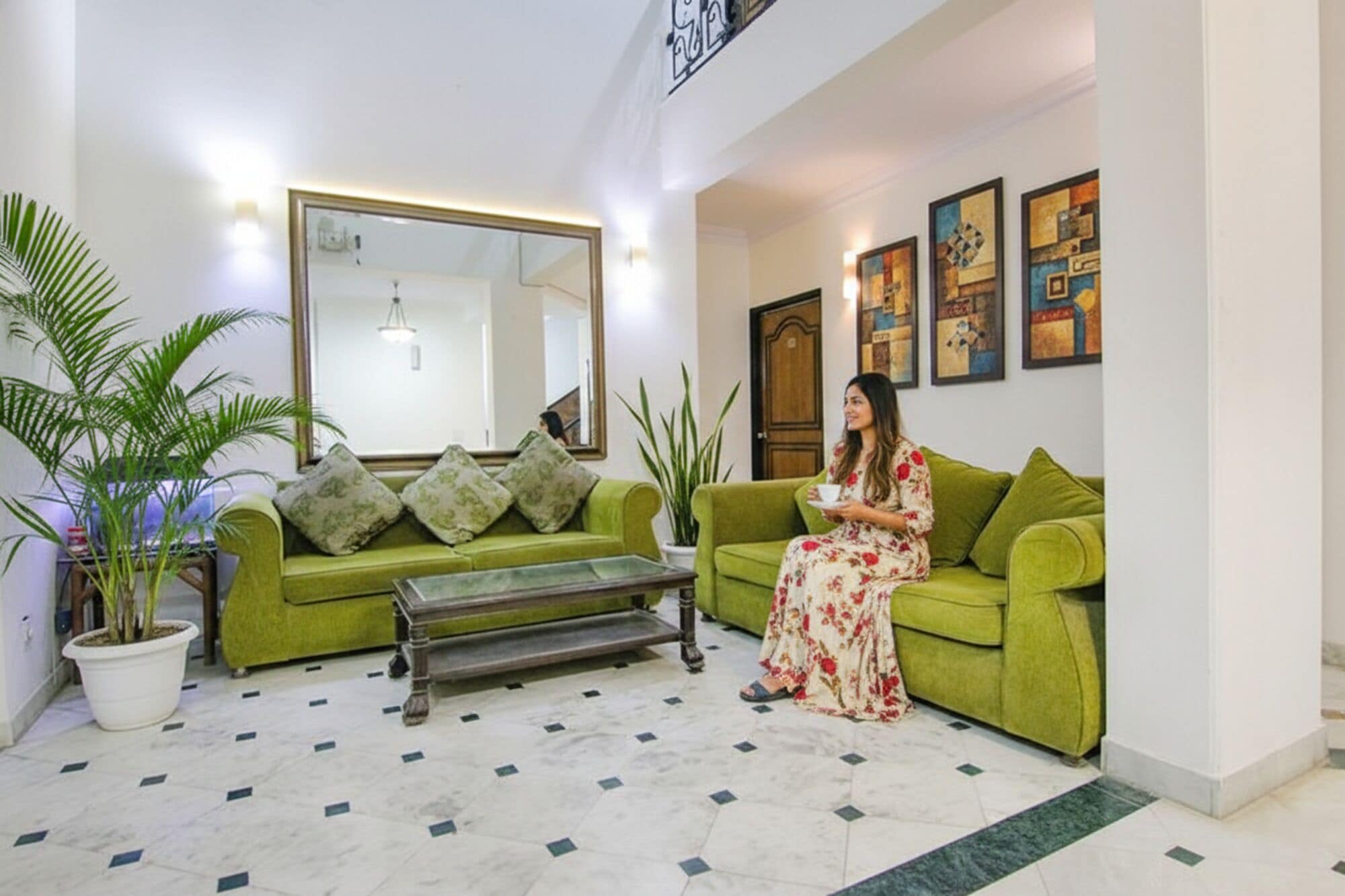 Sitteområde i lobbyen