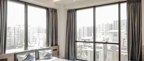 Kamar Mewah, pemandangan kota | Wi-Fi gratis dan seprai linen