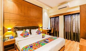 Egyptian cotton sheets, premium bedding, in-room safe, desk - FabHotel Ascot International (Mumbai)