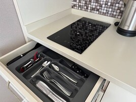 Frigobar, placa de cocina, tetera/pava eléctrica, plancha de cocina