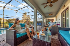 Terrace/patio - Epic Villa By Disney Theater/Game Room/Pool & Spa (Davenport)