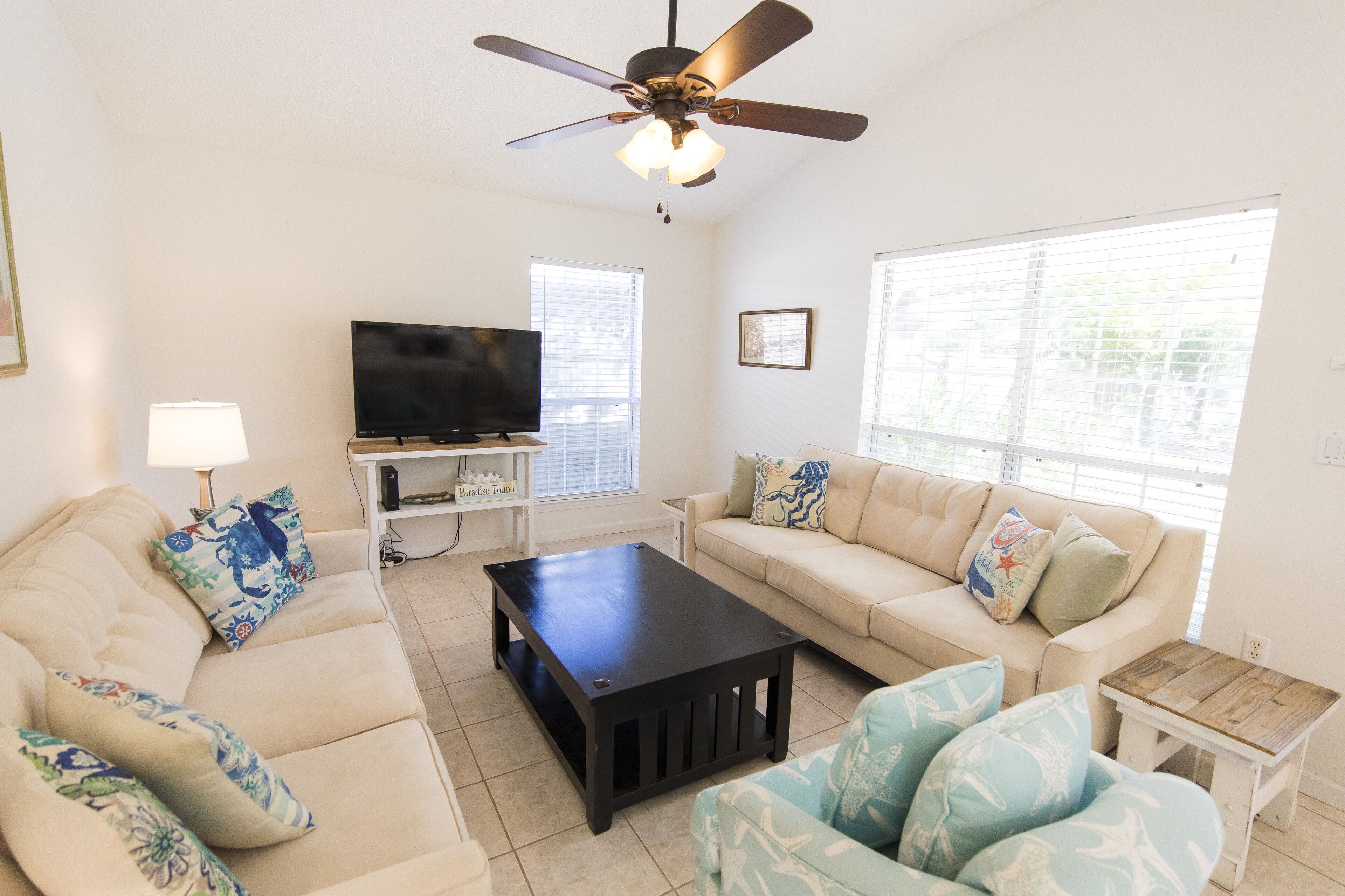 New to Dune Allen Realty! 10-min walk or 2-minute golf cart ride away to beach!