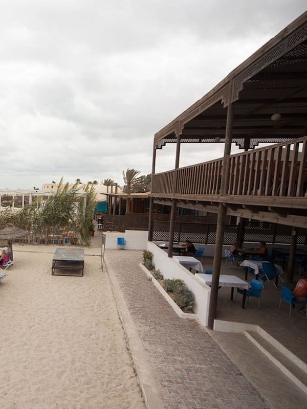 On the beach, beach towels, windsurfing, beach bar
