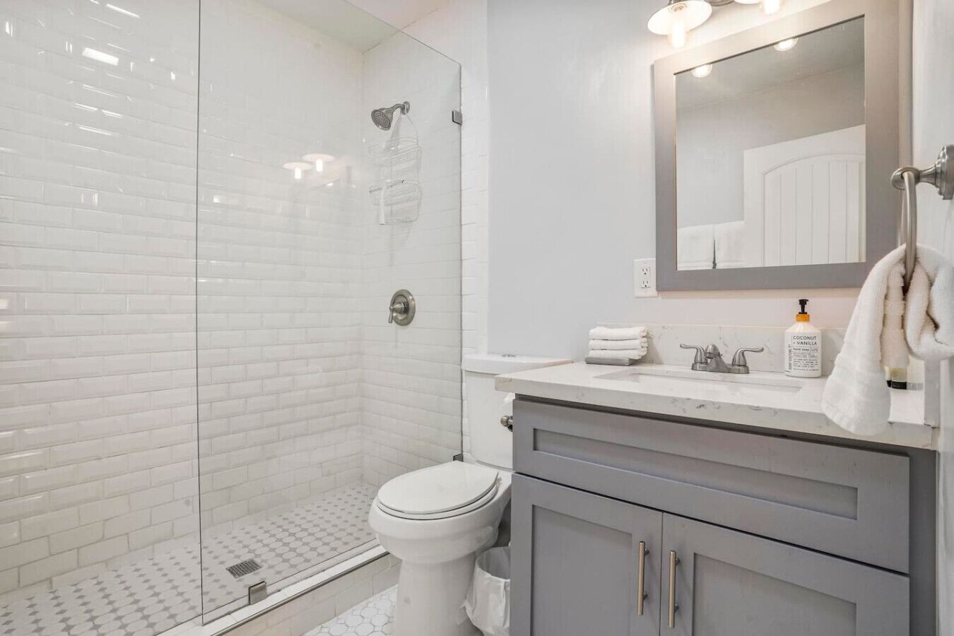 Bathtub, hair dryer, towels