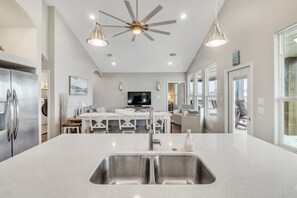 House, 4 Bedrooms | Private kitchen | Fridge, oven, coffee/tea maker, toaster - Born To Beach 4 Bedroom Home by RedAwning (Port Bolivar)