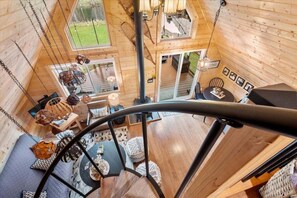Dining - Perch - Waterfront A-Frame 2BR Cabin w/ Hot Tub and Stylish Design (Ashford)