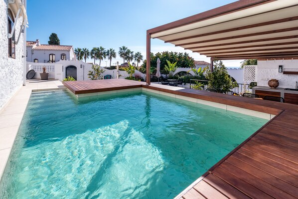 A heated pool