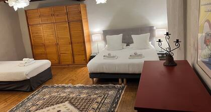 Grand gßte, grand terrain clÎturé, BBQ, piscine commune