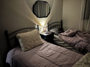 2 bedrooms, iron/ironing board, travel crib, free WiFi