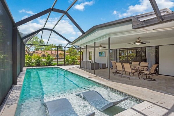 Indoor pool, a heated pool