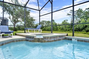Outdoor pool, a heated pool