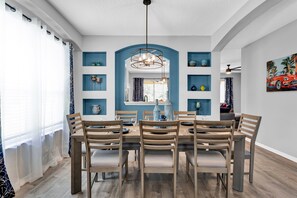 Dining - Feel the magic in this huge 7BR Disney Villa! w/ Theater+ Arcade+ Pool+ Spa (Kissimmee)