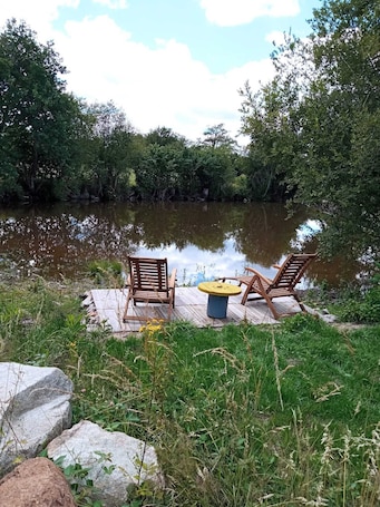 Property grounds. Beautiful holiday home on a nature campsite