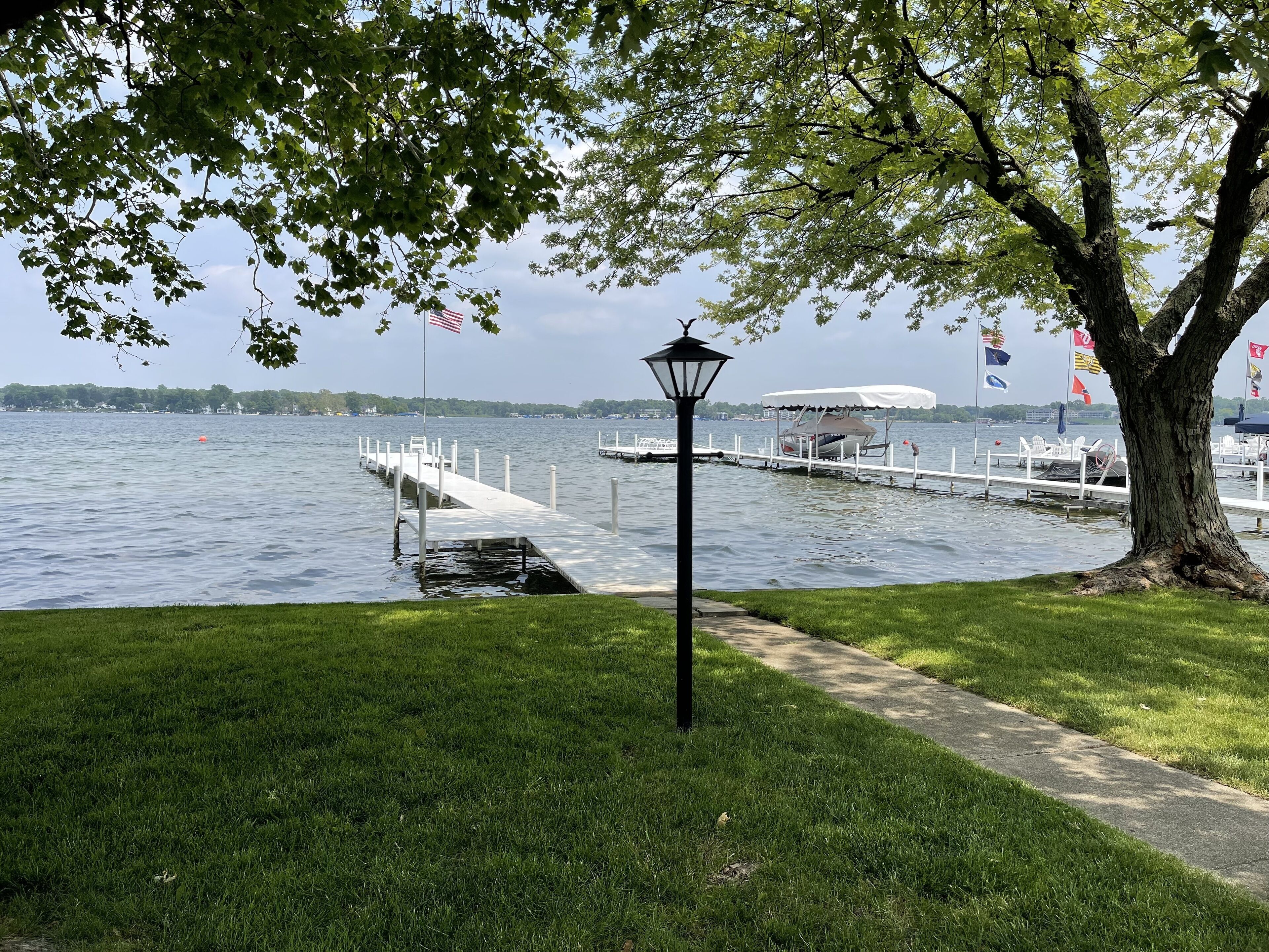Who can resist this view of Lake Wawasee from Sycamore Cottage