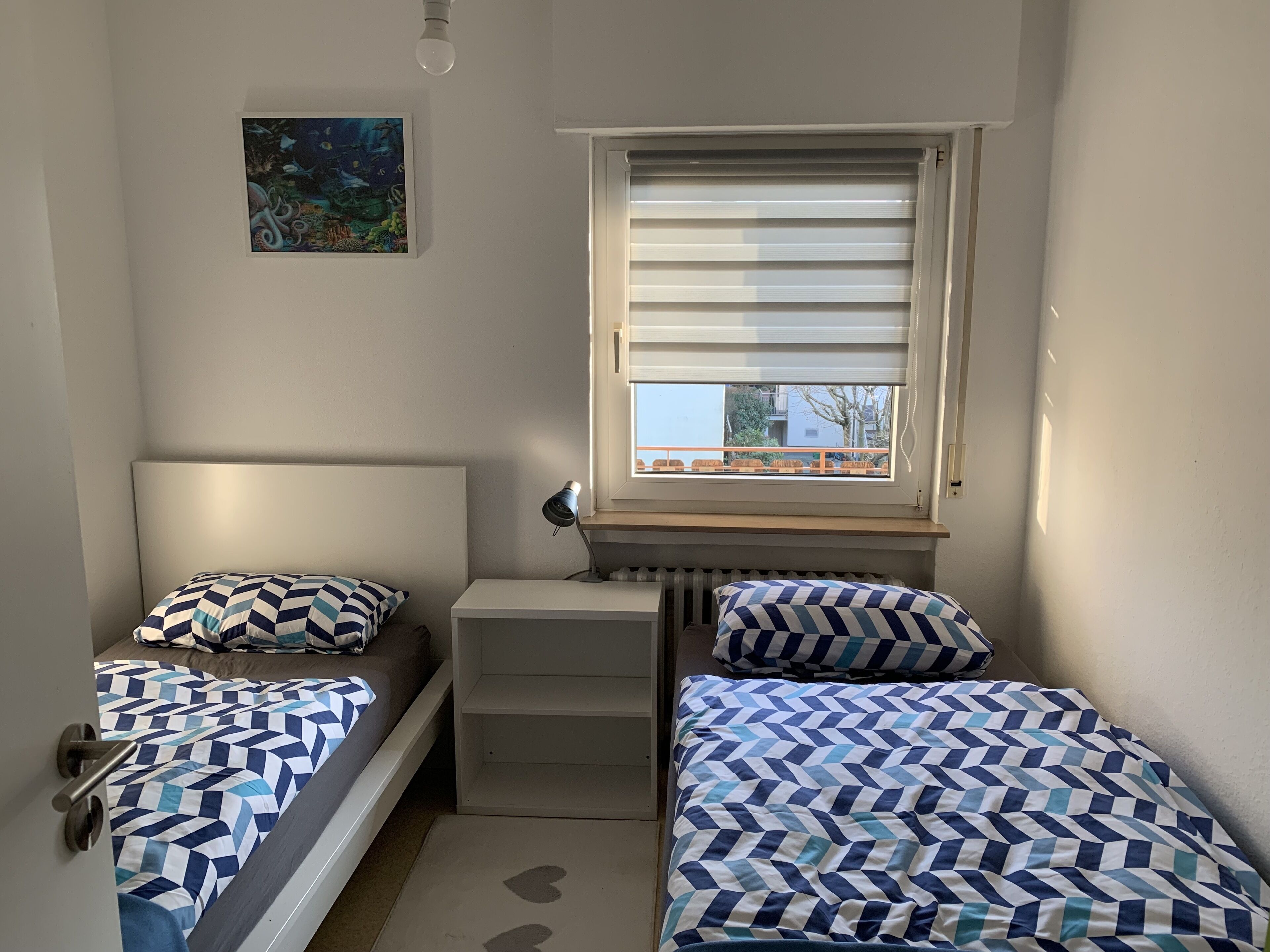 New apartment 2SZ + balcony, close to bathing lake + leisure center