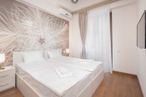 Superior appartement | Luxe beddengoed, verduisterende gordijnen, een strijkplank/strijkijzer