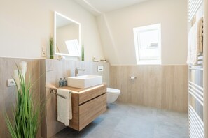 Douche, sèche-cheveux