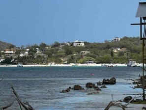 På stranden og strandhåndklær