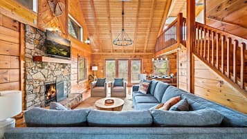 Smart TV, fireplace, video games, foosball