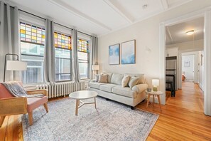 Living Room with Stained Glass