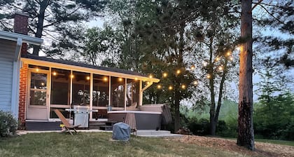 Private, newly renovated lakefront cottage on 10+ acres of land.