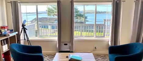 Smart TV, DVD player, books, video library