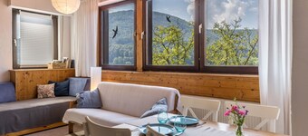 Holiday Apartment "Am Samuelstein" with Mountain View, Private Terrace & Wi-Fi