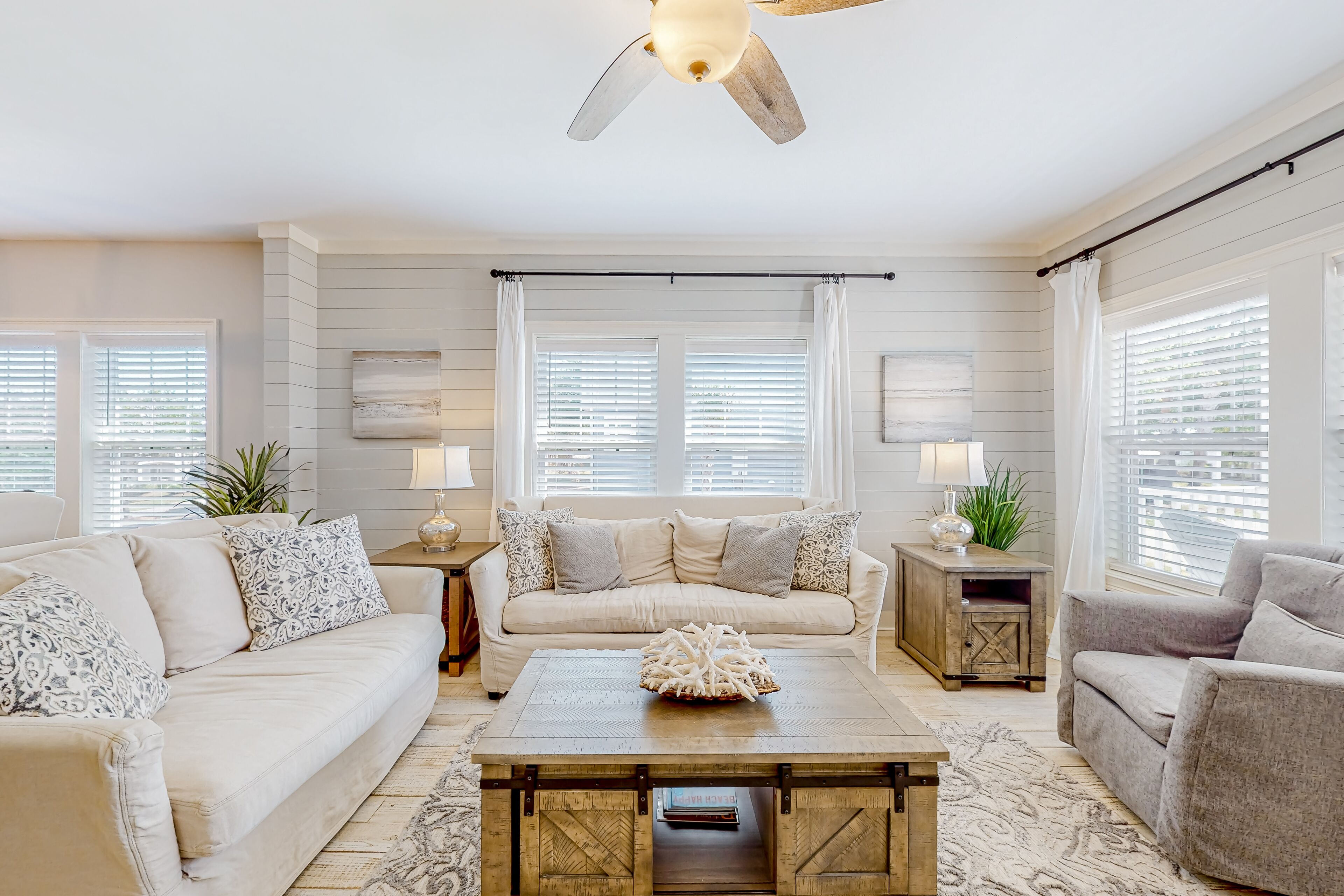 Charming home with enclosed sunroom, porch, central AC, & W/D - near beach