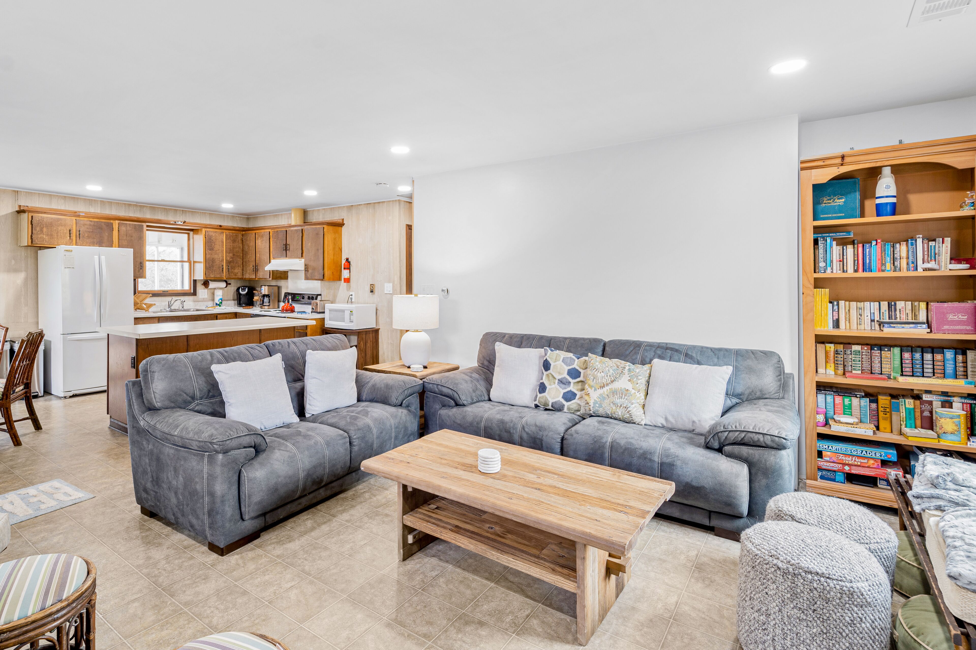 Dog-friendly home near beach with screened porch, fireplace, & outdoor shower