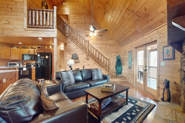 电视、壁炉、书、电脑显示器