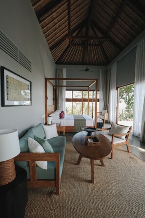 Honeymoon-Villa, 1 Schlafzimmer | Daunenbettdecken, Betten mit Memory-Foam-Matratzen, Minibar, Zimmersafe