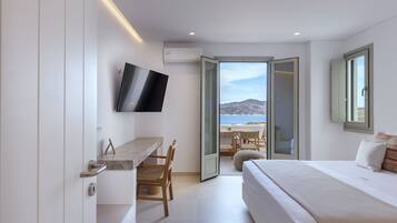 Family Suite, 1 Bedroom, Terrace, Sea View | In-room safe, desk, soundproofing, free WiFi
