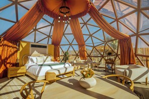 Down duvets, free minibar, free WiFi, bed sheets - Al Marmoom Dome Luxury Desert Experiential Stay (Dubai)