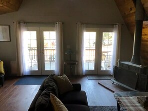 Smart TV, DVD player, books, video library
