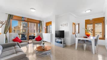 Fernseher, DVD-Player, Stereoanlage