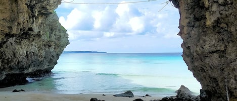 Vlak bij het strand, wit zand