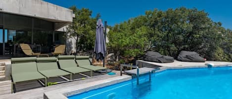 A heated pool