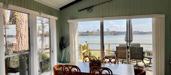 3-bedroom home,  waterfront patio,  fishing, kayaking, swimming, yoga room 