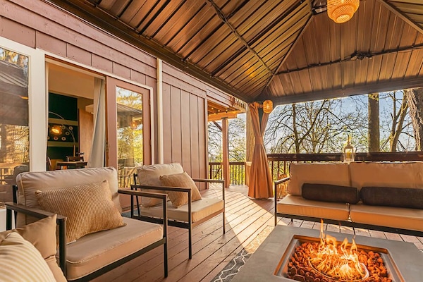 Lower deck gazebo/firepit/seating area
