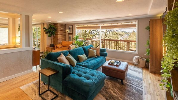 TV, fireplace, video games, stereo