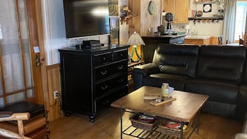 Televisión, reproductor de DVD y libros