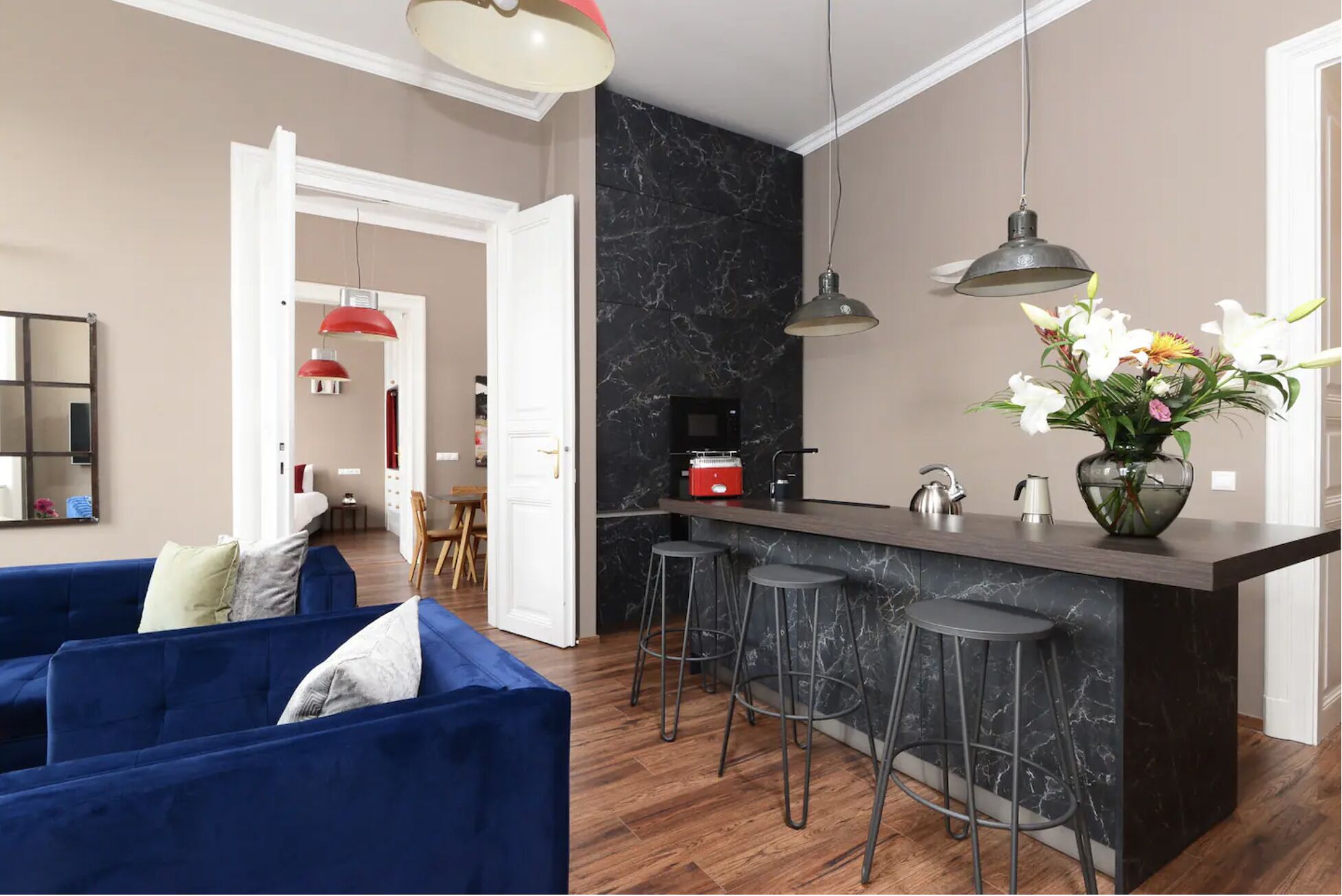 럭셔리 아파트 | 전용 주방 | 대용량 냉장고, 전자레인지, 오븐, 식기 세척기