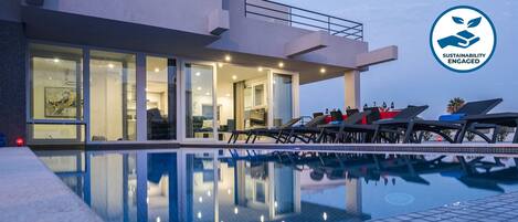 A heated pool