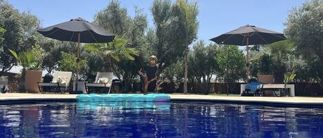 Outdoor pool, a heated pool