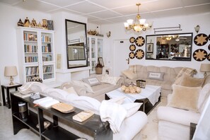 84-inch flat-screen TV with cable channels, TV, Netflix